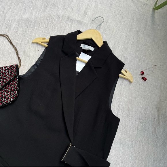 NWOT H&M Black Sleeveless Blazer - Picture 2 of 7